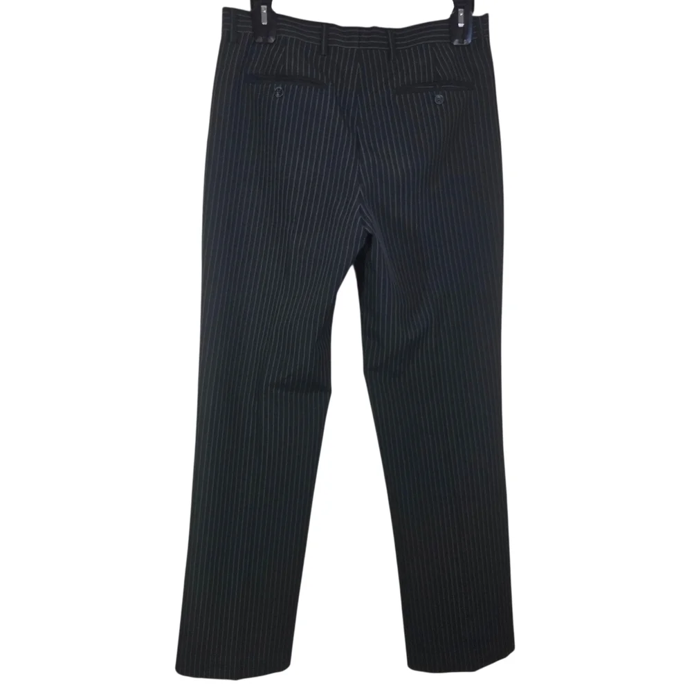 Le Chateau Black Pinstripe Wide Leg Pants Size 33 - Picture 2 of 6